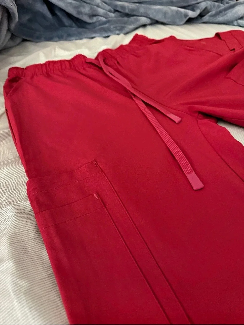 Red Scrub Set Like New